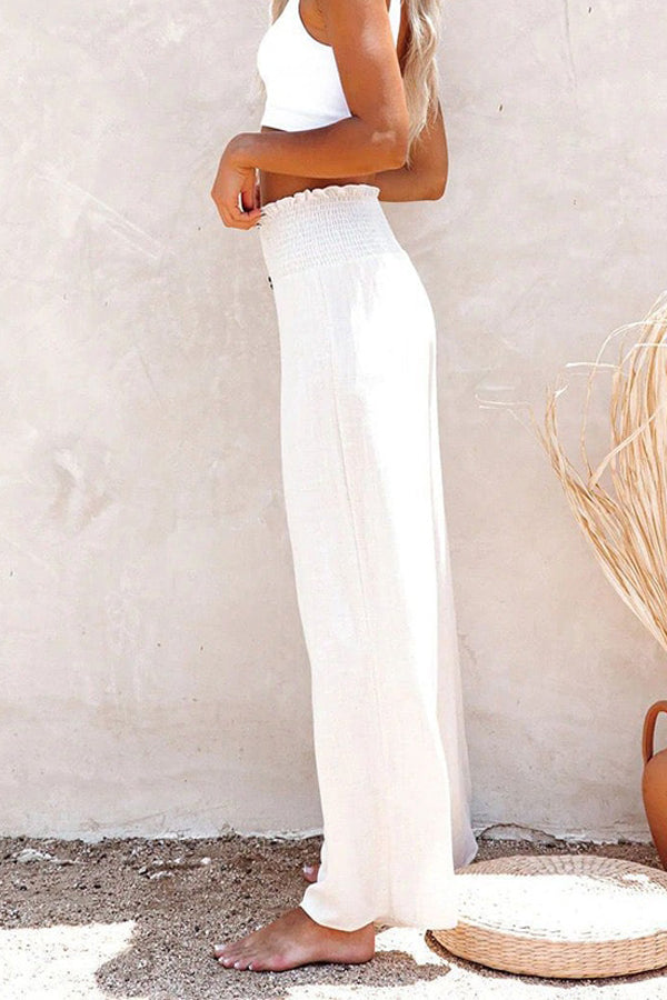 Pantalón De Lino Botones
