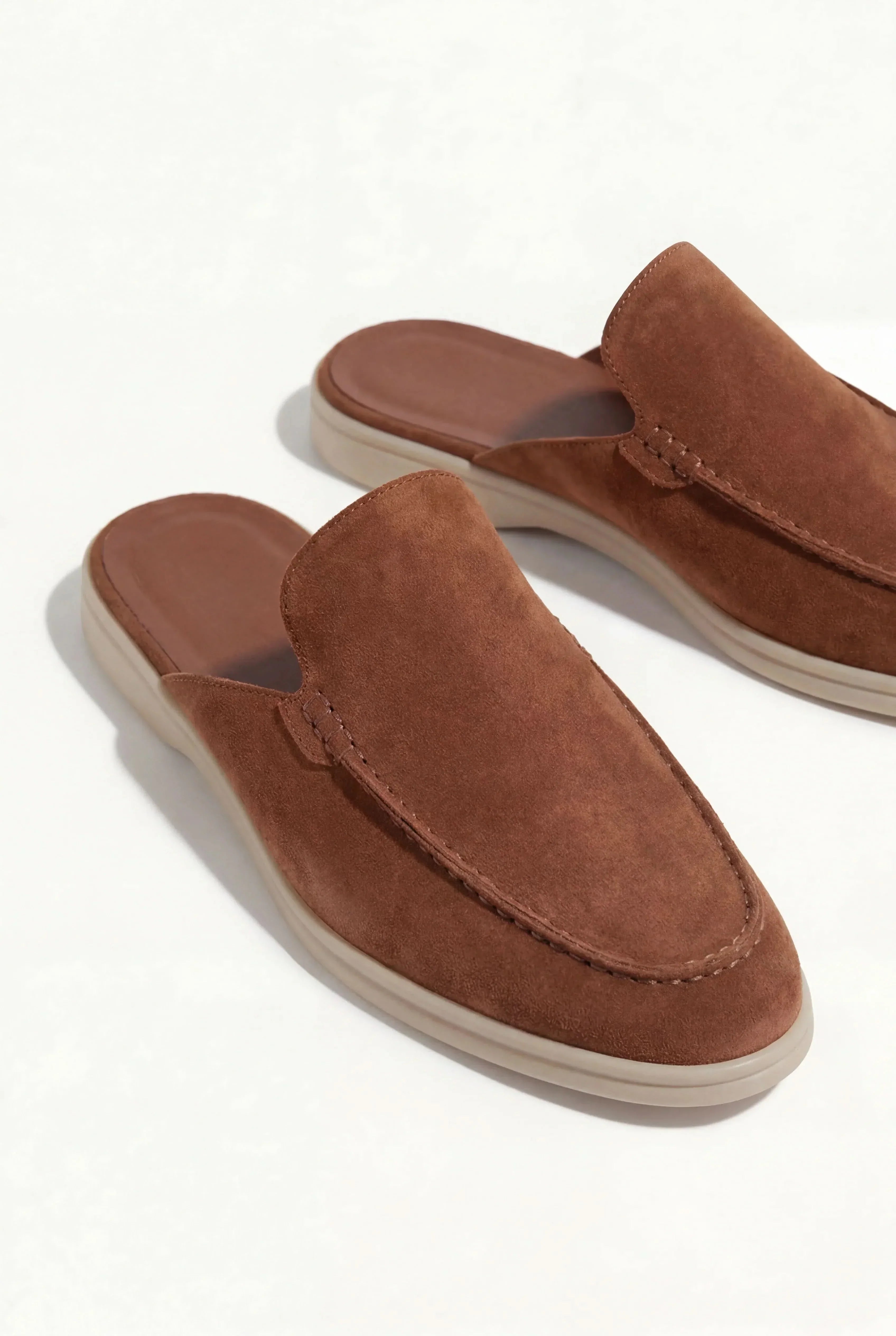 Riviera | Mule in Camoscio Marrone