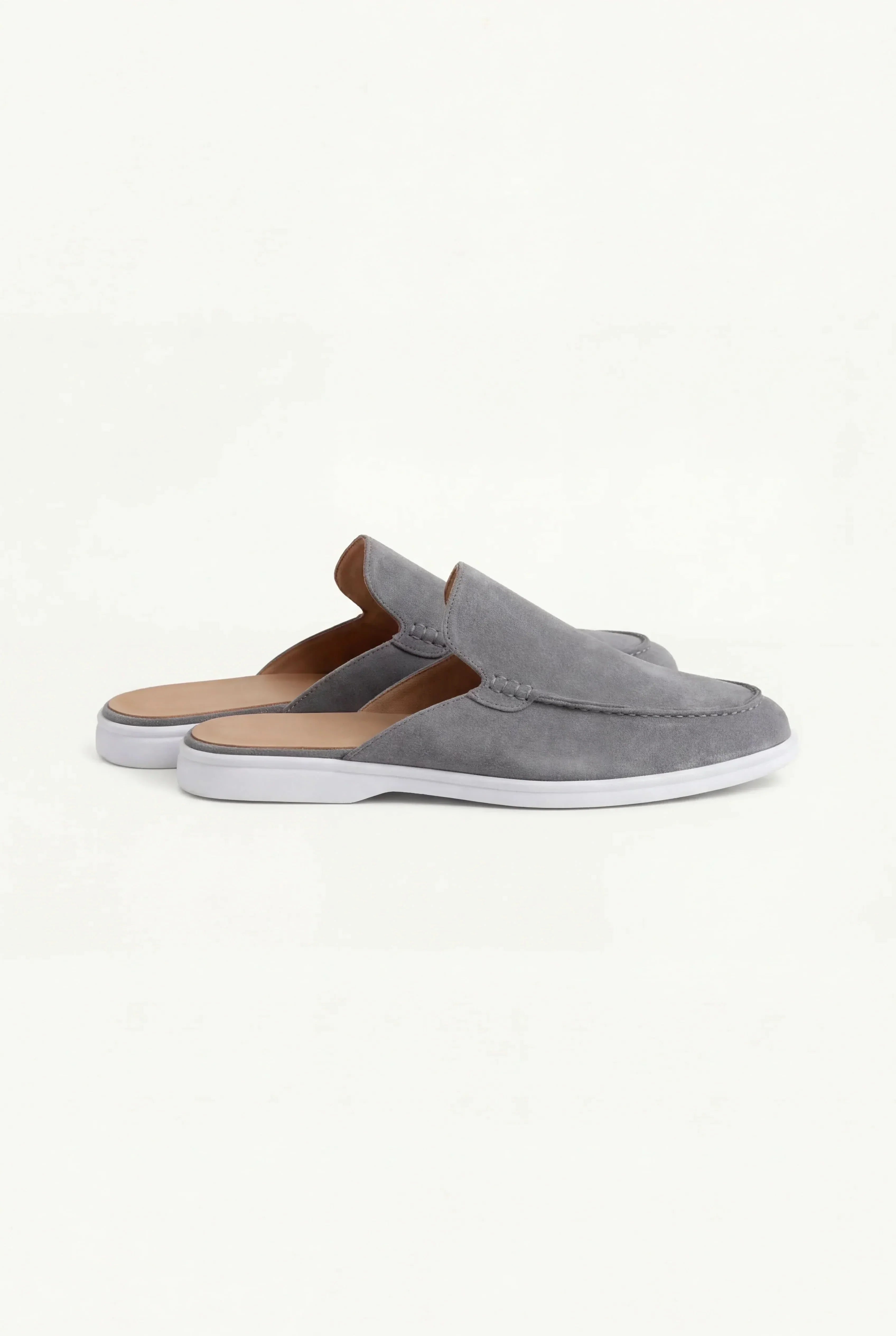 Riviera | Mule in Pelle Scamosciata Grigia
