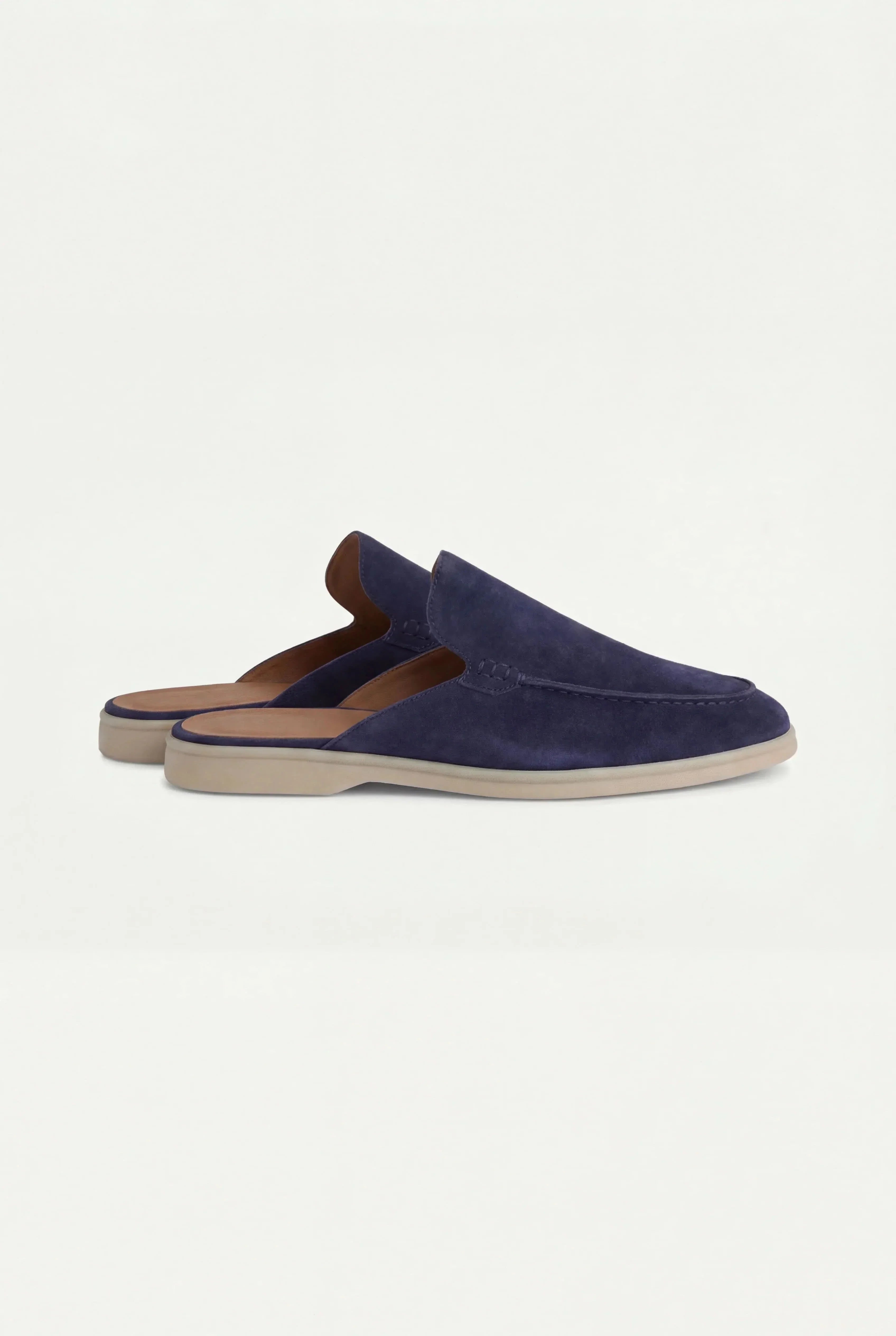 Riviera | Mule in Camoscio Blu Navy