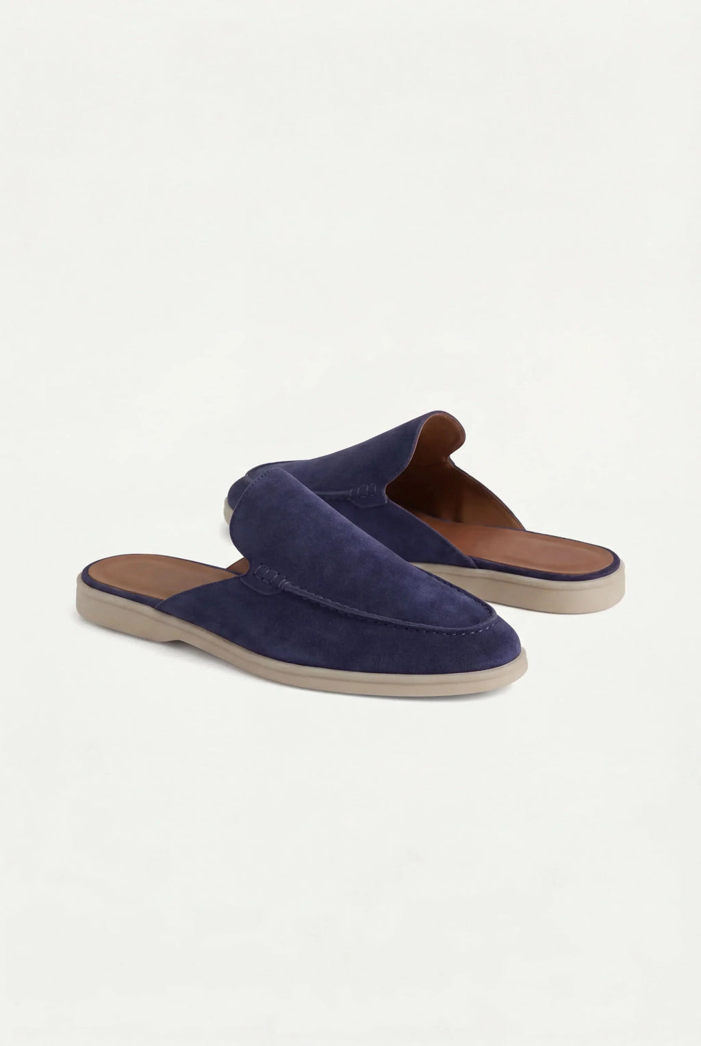 Riviera | Mule in Camoscio Blu Navy