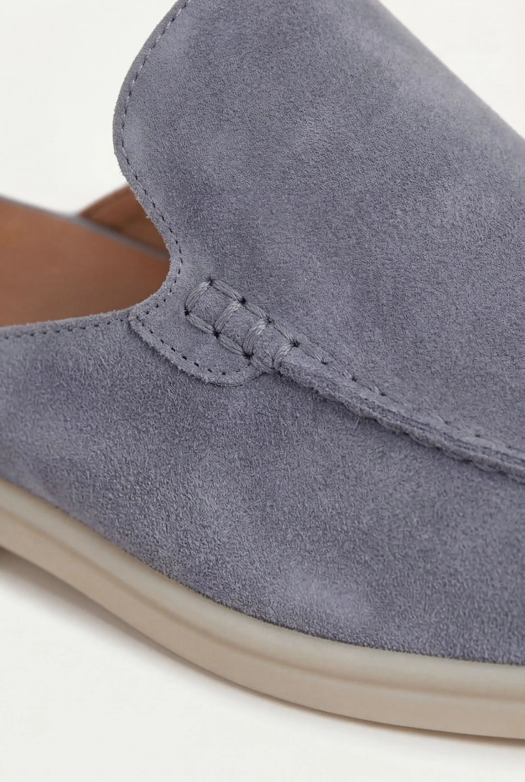 Riviera | Mule in Pelle Scamosciata Blu Chiaro