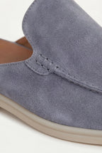 Riviera | Mule in Pelle Scamosciata Blu Chiaro