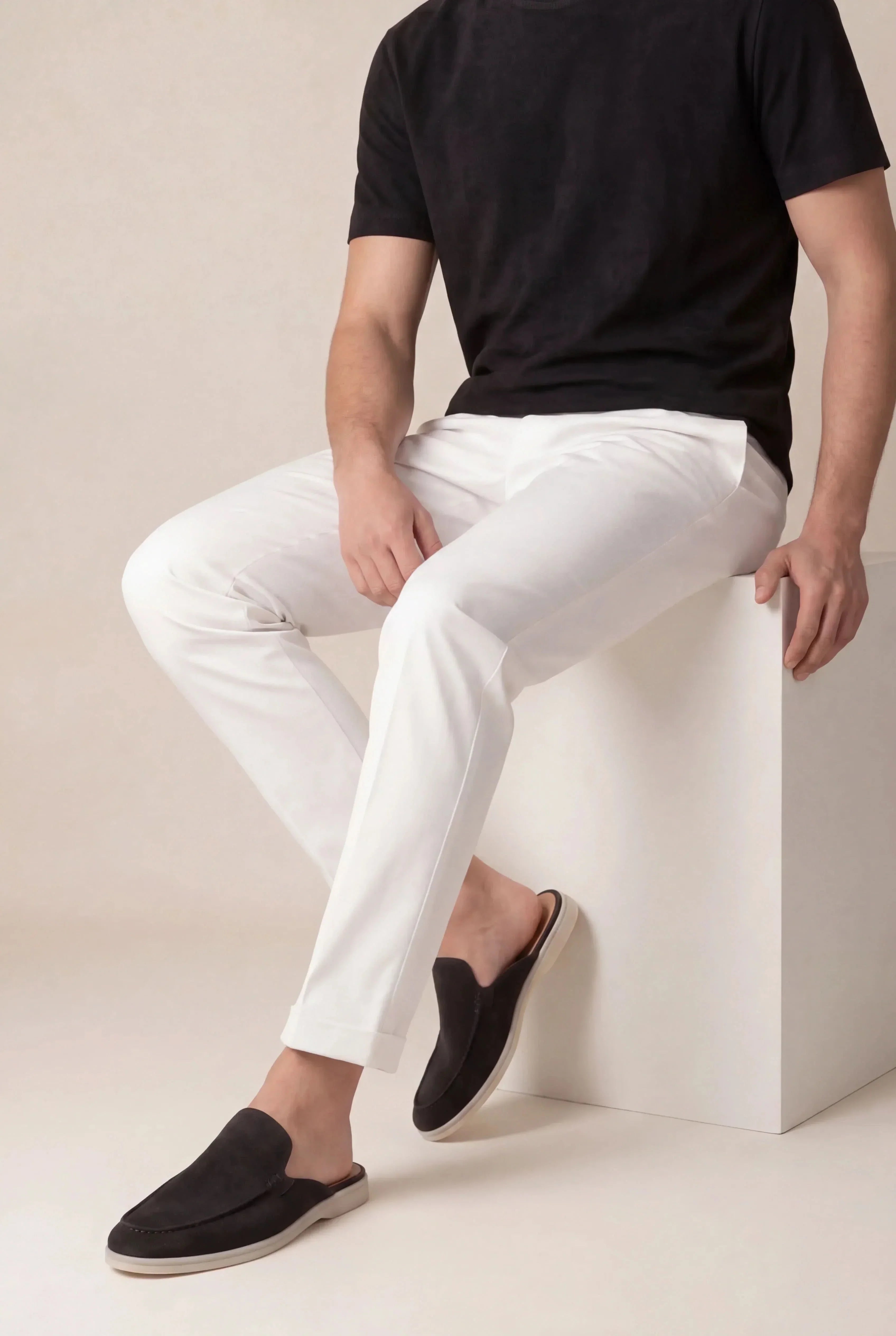 Riviera | Mule in Camoscio Nero