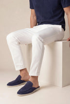 Riviera | Mule in Camoscio Blu Navy