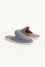 Riviera | Mule in Pelle Scamosciata Grigia