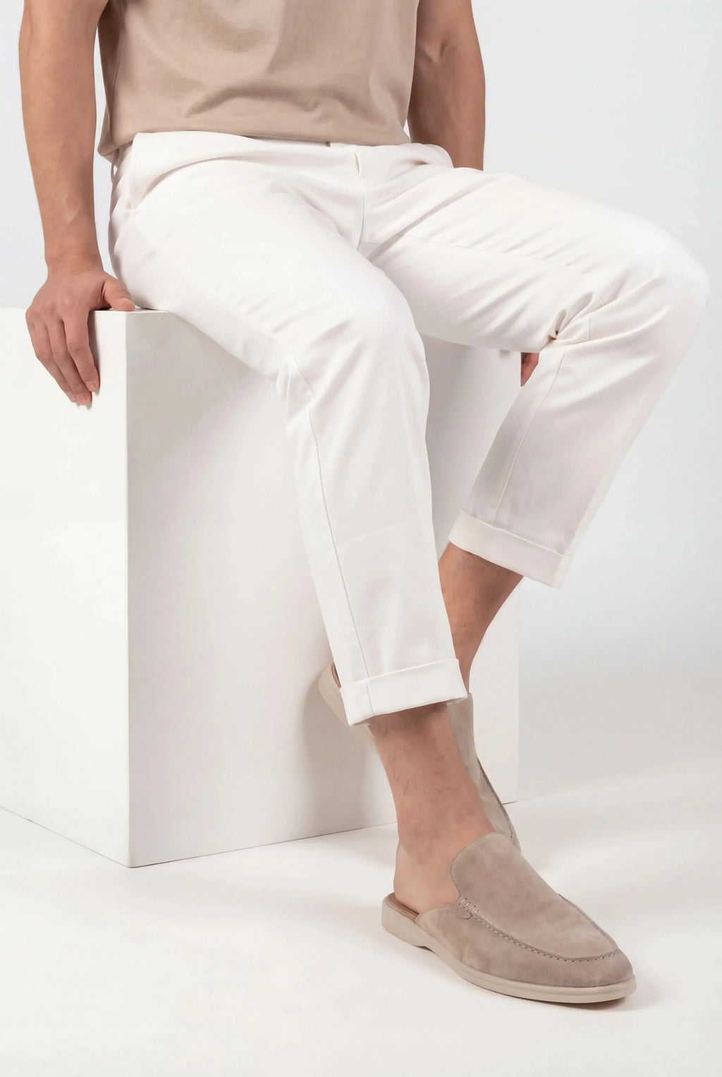 Riviera | Mules in Camoscio Beige Yacht