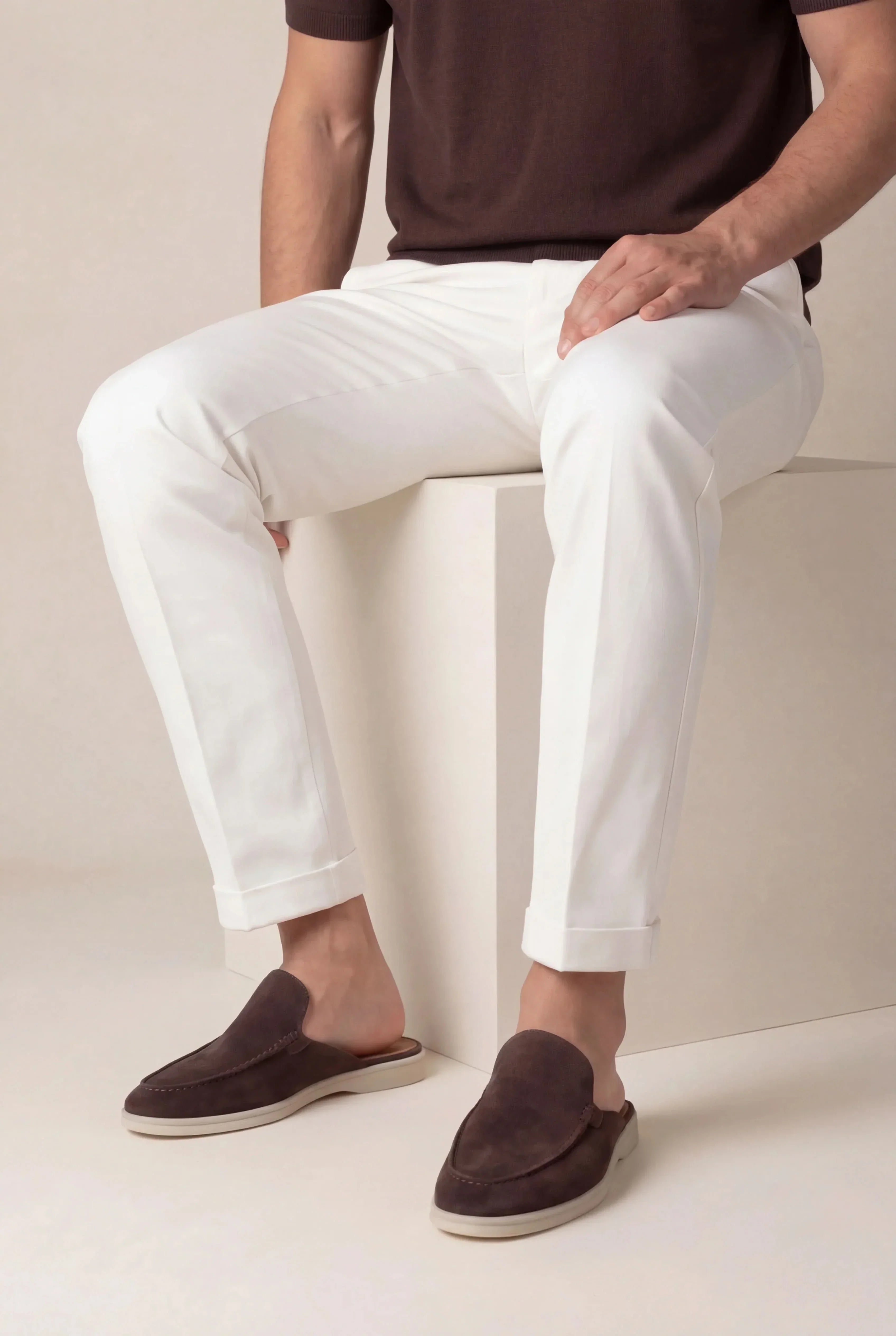 Riviera | Mule Scamosciata Marrone