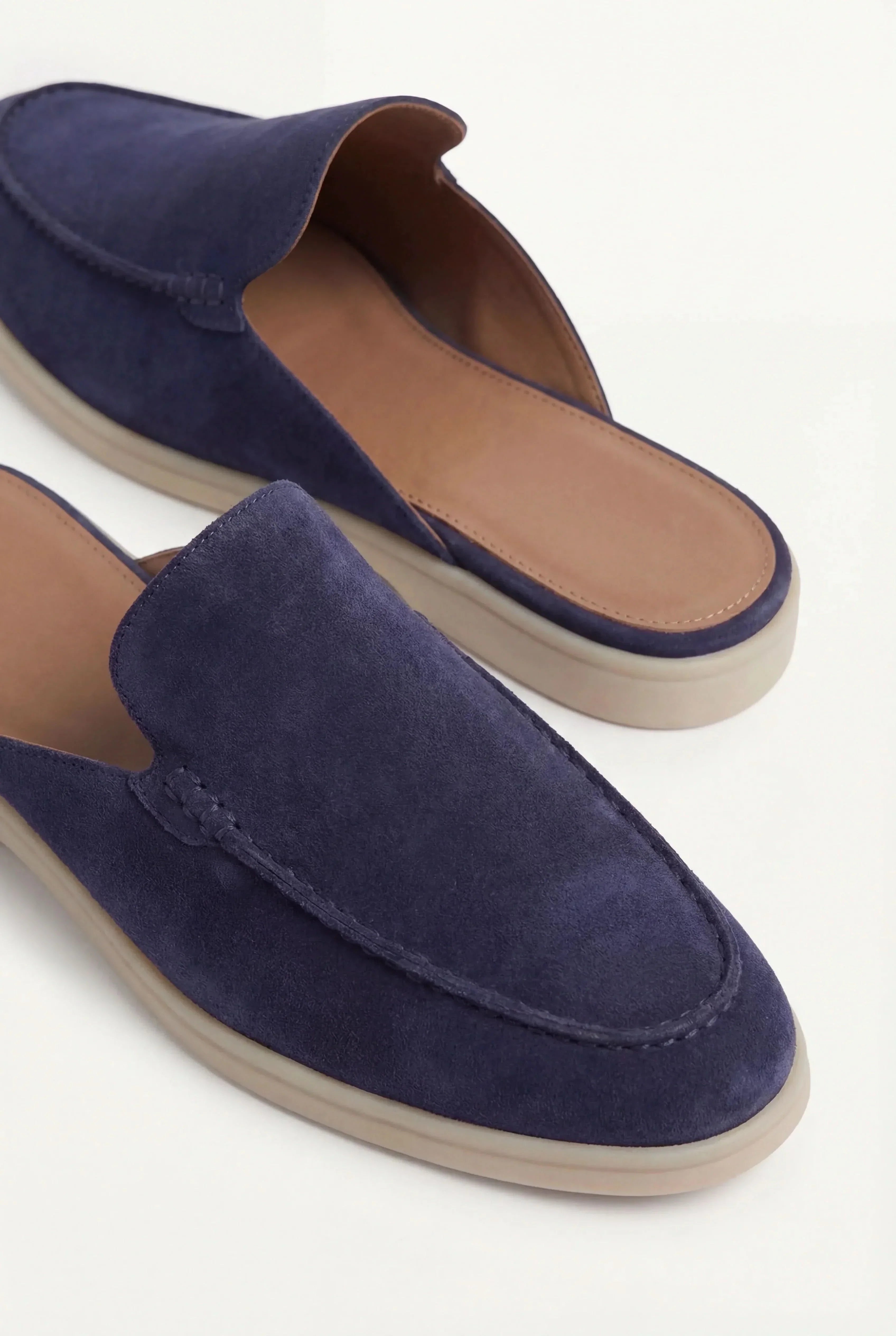 Riviera | Mule in Camoscio Blu Navy