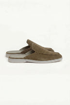 Riviera | Mule in Pelle Scamosciata Color Oliva