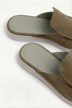 Riviera | Mule in Pelle Scamosciata Color Oliva