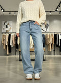 Jeans a Zampa con Strass