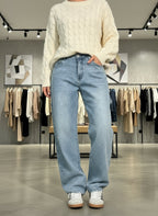 Jeans a Zampa con Strass