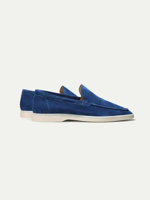 Classic | Mocassino in Pelle Scamosciata Blu Berry