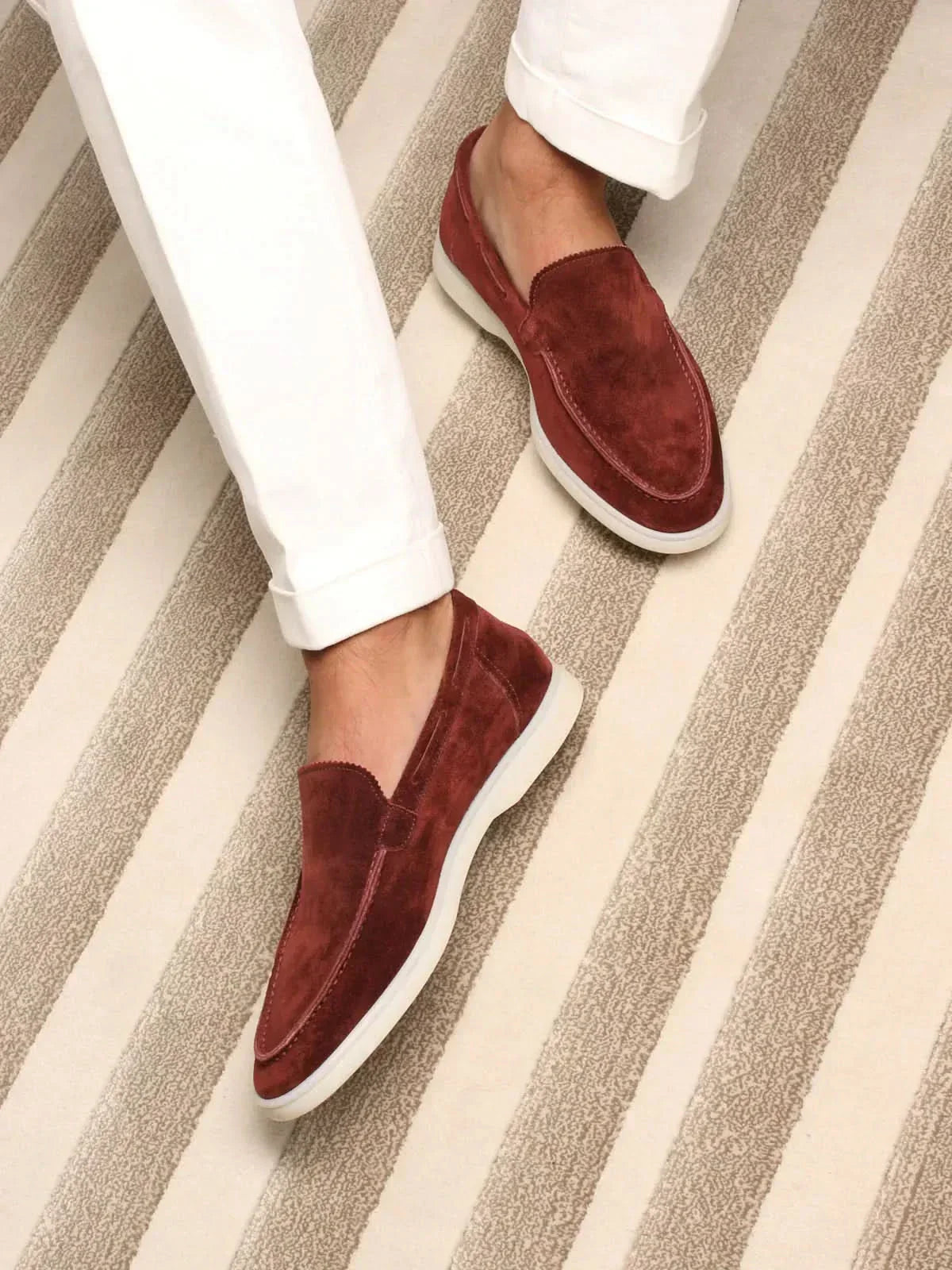 Classic | Mocassini in Camoscio Bordeaux