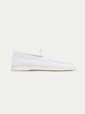 Classic | Mocassini in Camoscio Bianco Perla