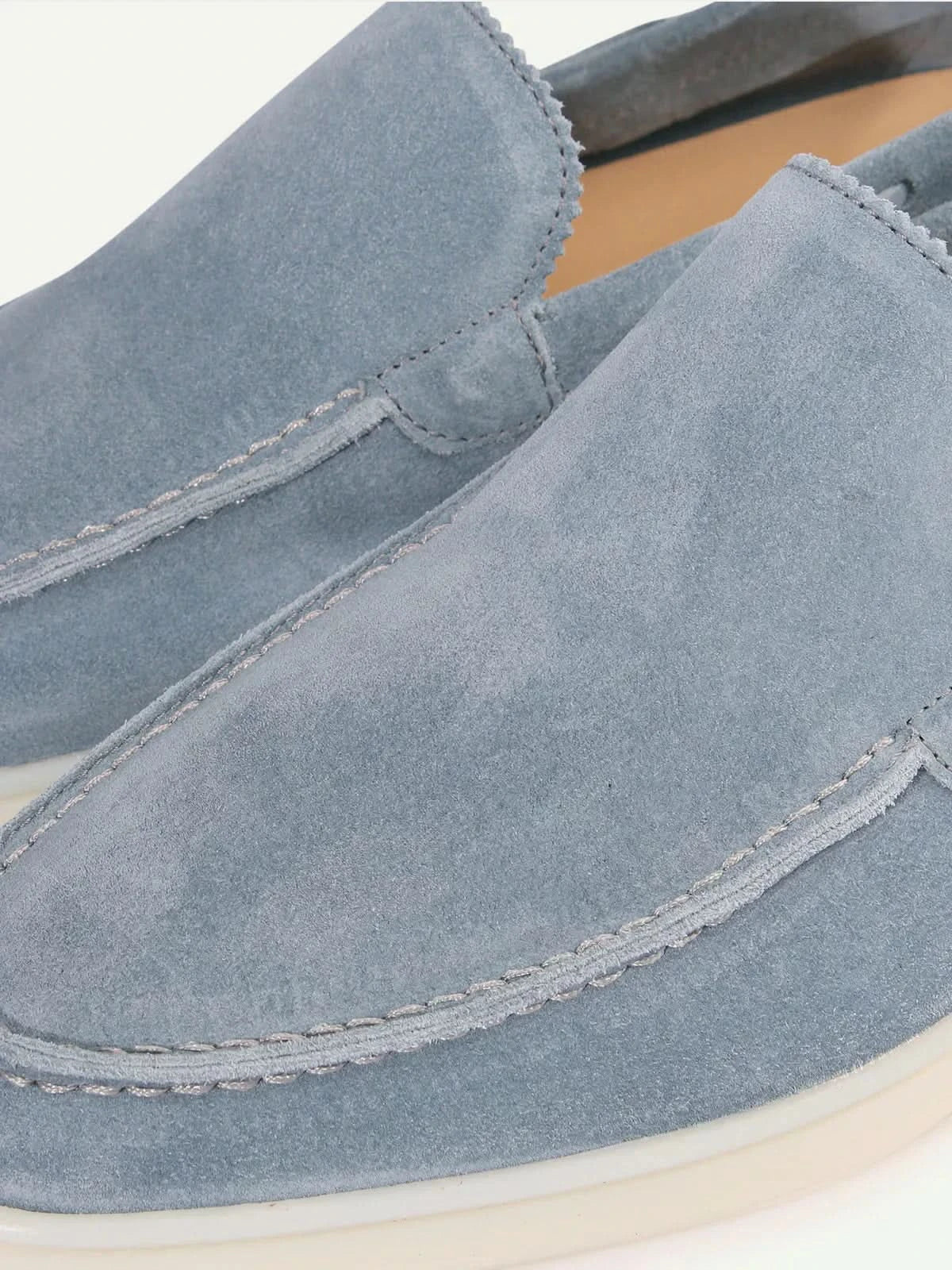 Classic | Mocassini in Pelle Scamosciata Azzurro