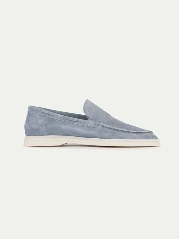 Classic | Mocassini in Pelle Scamosciata Azzurro