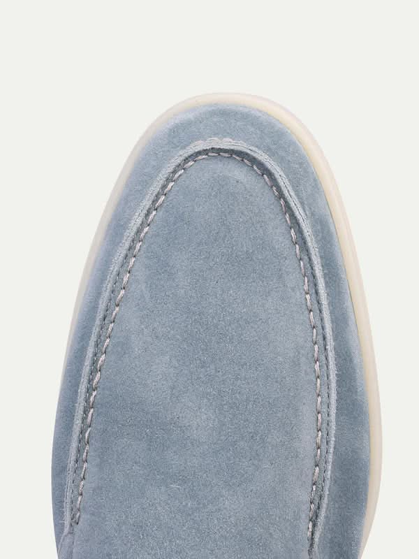 Classic | Mocassini in Pelle Scamosciata Azzurro
