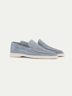 Classic | Mocassini in Pelle Scamosciata Azzurro