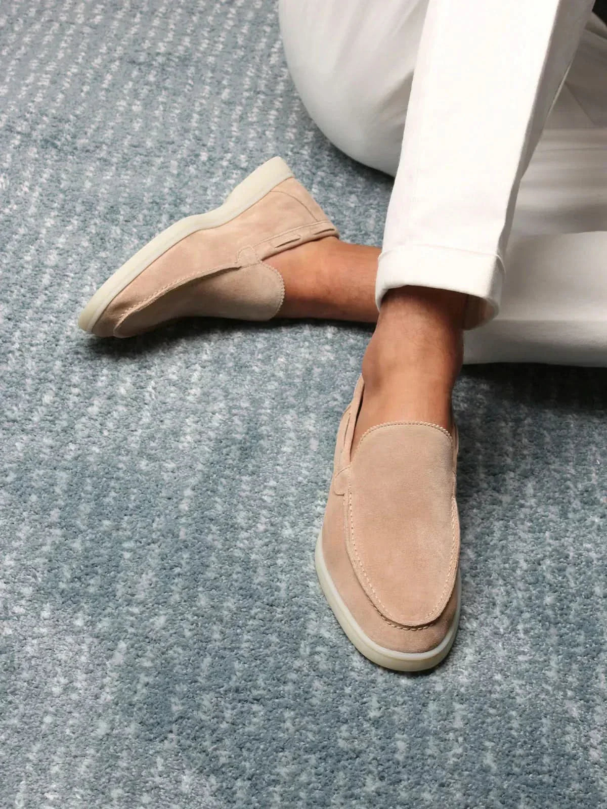 Classic | Mocassini in Pelle Scamosciata Beige