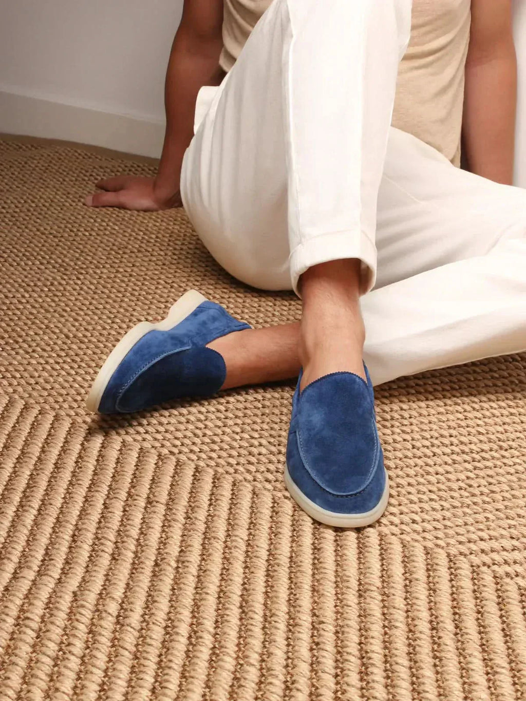Classic | Mocassino in Pelle Scamosciata Blu Berry