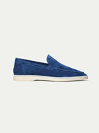 Classic | Mocassino in Pelle Scamosciata Blu Berry