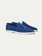 Classic | Mocassino in Pelle Scamosciata Blu Berry