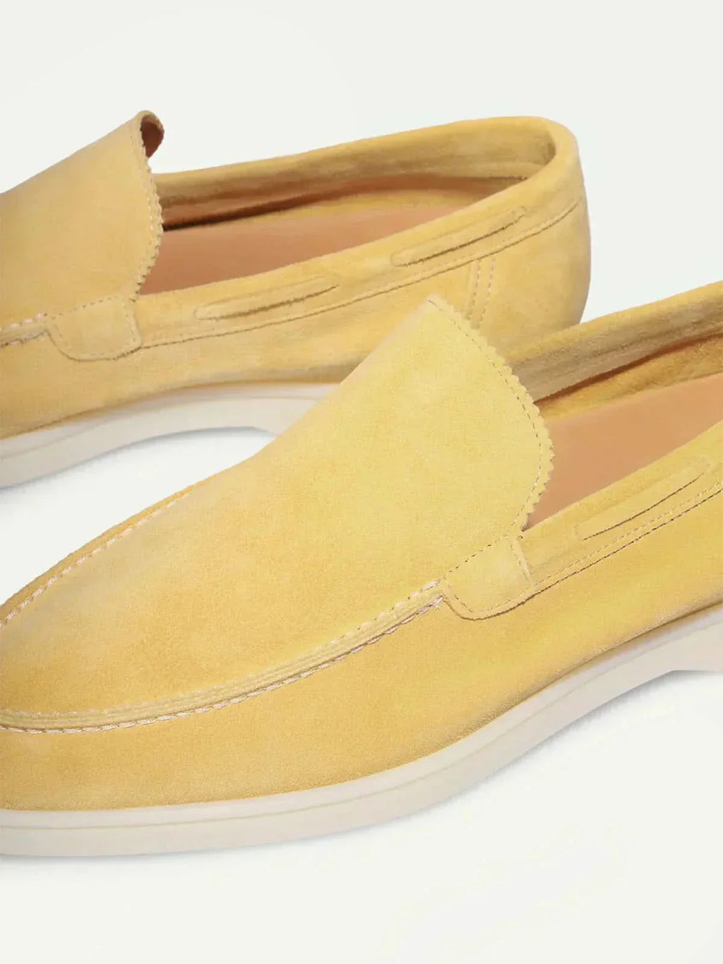Classic | Mocassino in Pelle Scamosciata Giallo Agrumato