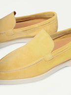 Classic | Mocassino in Pelle Scamosciata Giallo Agrumato