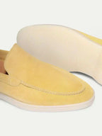 Classic | Mocassino in Pelle Scamosciata Giallo Agrumato