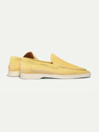 Classic | Mocassino in Pelle Scamosciata Giallo Agrumato