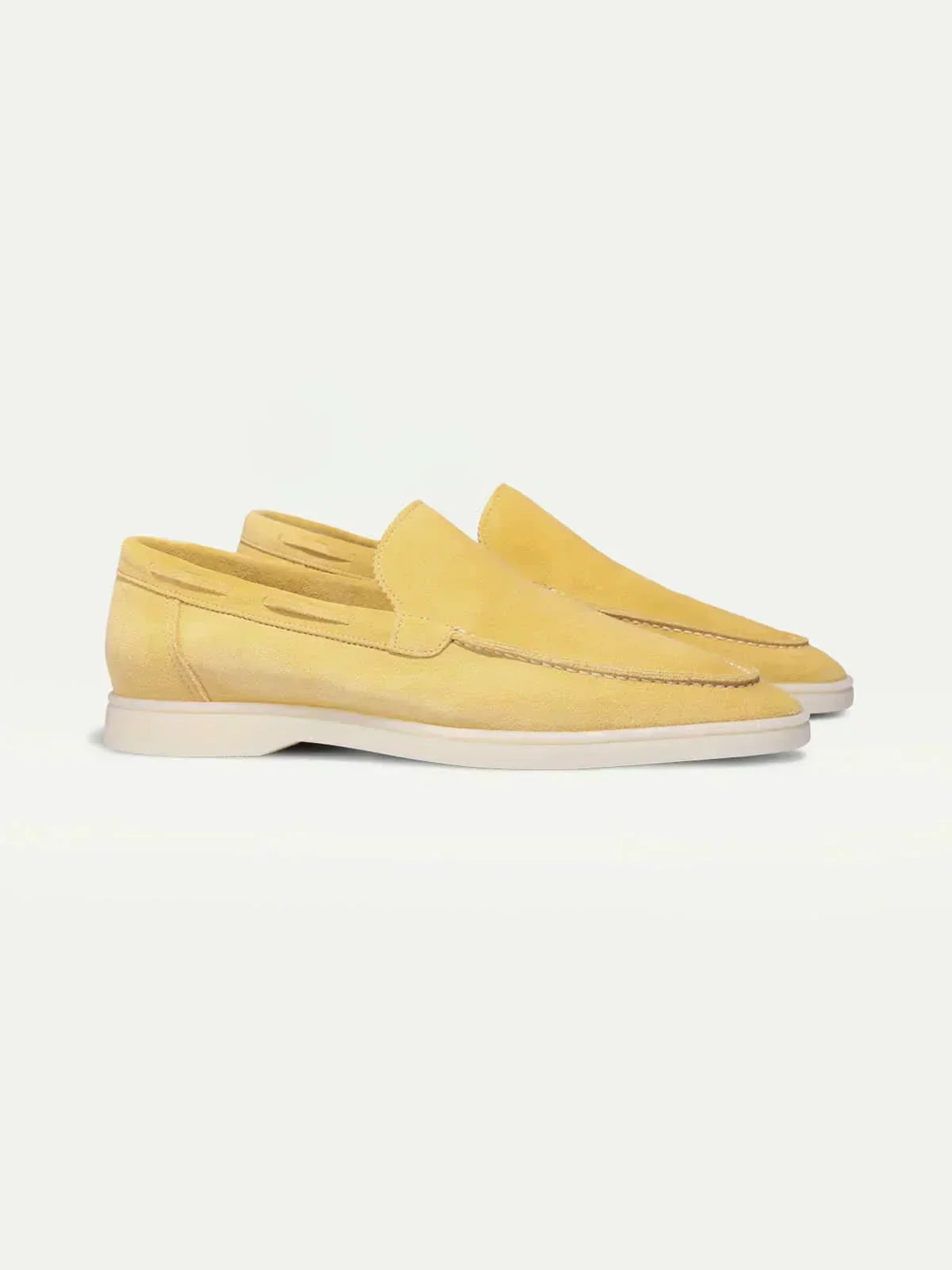 Classic | Mocassino in Pelle Scamosciata Giallo Agrumato