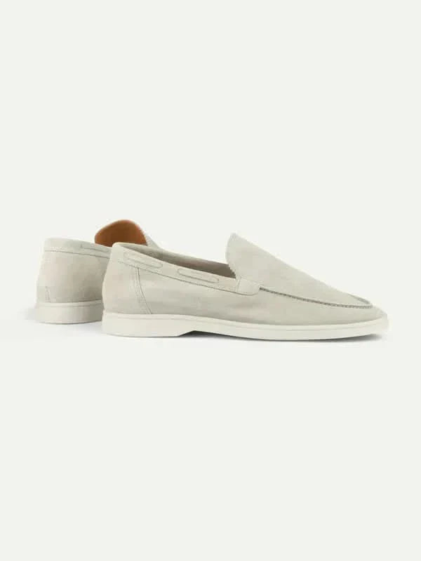 Classic | Mocassini in Pelle Scamosciata Color Crema