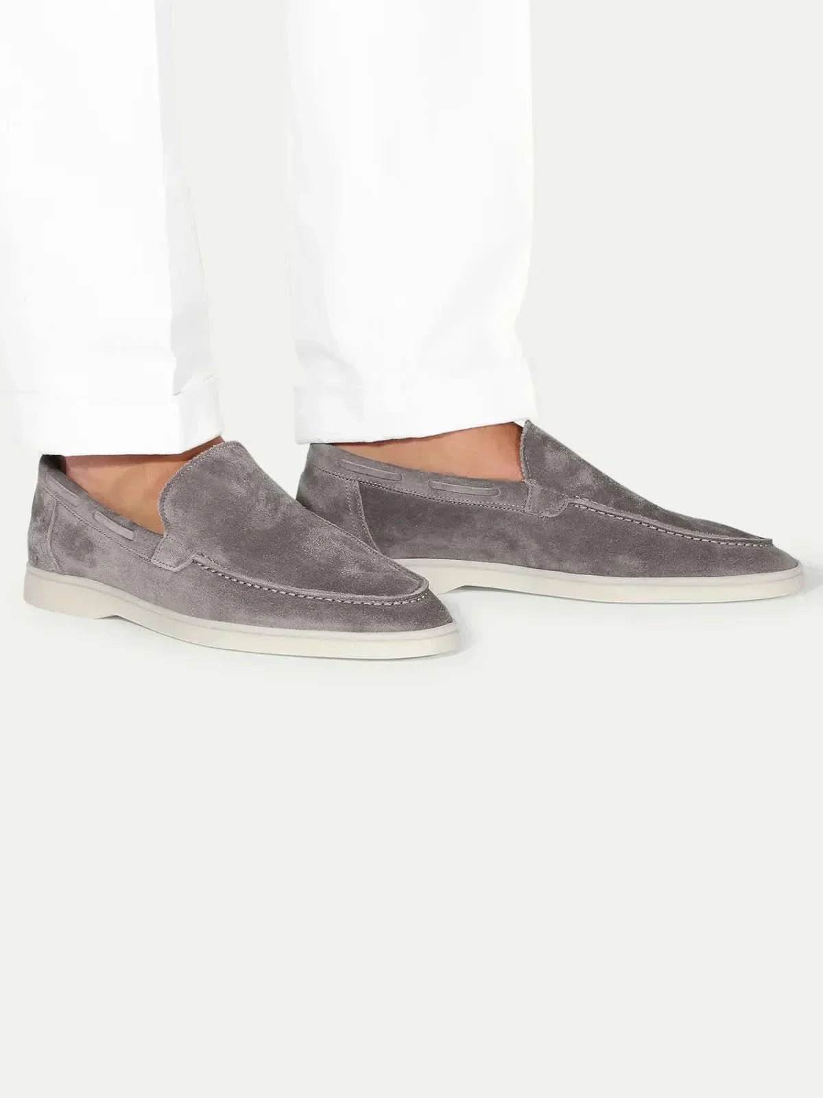 Classic | Mocassino in Pelle Scamosciata Grigio