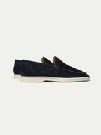 Classic | Mocassino in Camoscio Blu Navy