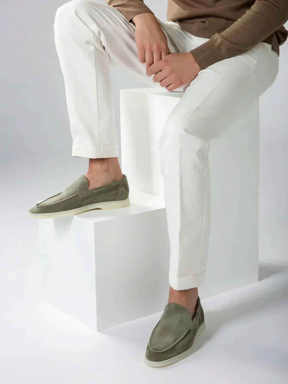Classic | Mocassino in Camoscio Verde Oliva