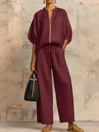 Alba | Completo Camicia Relax e Pantalone Ampio