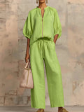 Alba | Completo Camicia Relax e Pantalone Ampio