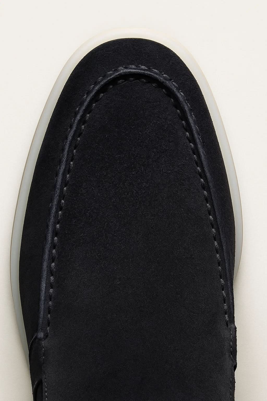 Classic | Mocassino in Camoscio Blu Navy